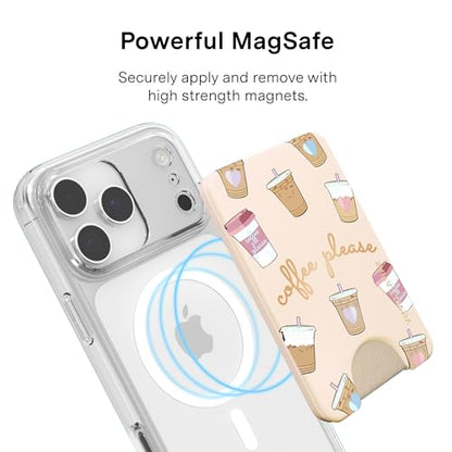 VELVET CAVIAR compatible with MagSafe Wallet - Magnetic Card Holder - color: Coffee