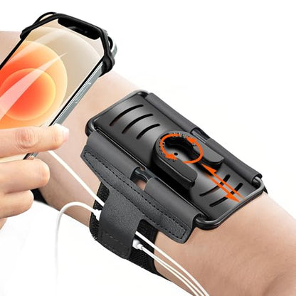 2 Pack Cell Phone Holder Armband - Reflective & Adjustable Wristband Strap Arm Bands Case Compatible with iPhone 16 15 14 13 12 Mini Pro Max Plus Samsung Galaxy Pixel for Workout Exercise Sports - color: 2 Pack Black