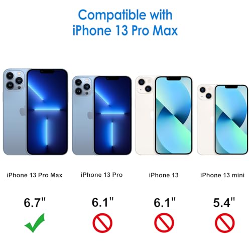 JETech Case for iPhone 13 Pro Max, Anti-Yellowing, Sierra Blue | Shockproof Protection, Scratch Resistant Hard PC Back, Durable Transparent TPU Bumper - color: Sierra Blue