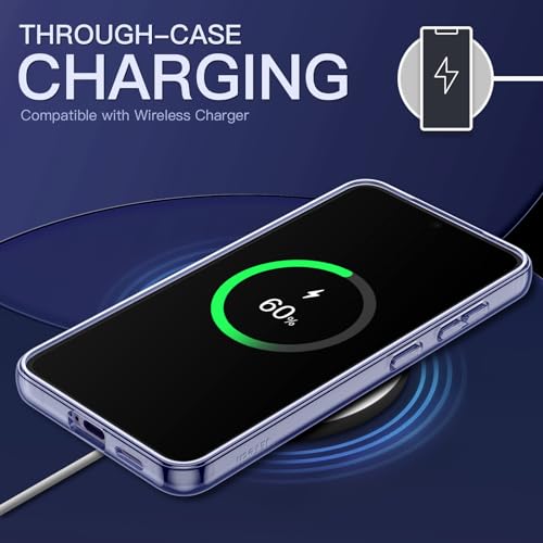 JETech Case for Samsung Galaxy S24 Plus 5G, Non-Yellowing Shockproof Bumper Protective Phone Cover, Anti-Scratch Hard PC Back (Cobalt Violet) - color: Cobalt Violet, size: Galaxy S24 Plus