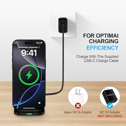 Wireless Fast Charger Stand Foldable Samsung Wireless Charger Fast Charging Station Android Phone Charger Stand for Samsung Galaxy S26 Ultra S25 Ultra S25 S24 S23 S22,iPhone 17 16e 16 Pro Max 15 14