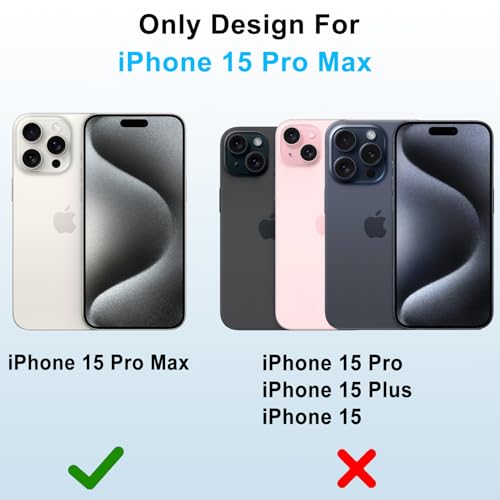 Belt Clip Holster Compatible with iPhone 15 Pro Max Defender Case with 360° Rotating Stand - Heavy-Duty Protection, Drop-Proof and Shock-Resistant, Magnetic, Black - size: iPhone 15 Pro Max