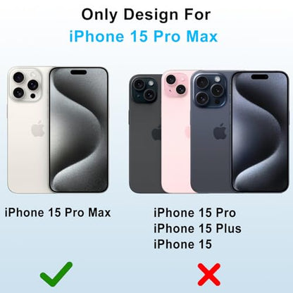 Belt Clip Holster Compatible with iPhone 15 Pro Max Defender Case with 360° Rotating Stand - Heavy-Duty Protection, Drop-Proof and Shock-Resistant, Magnetic, Black - size: iPhone 15 Pro Max