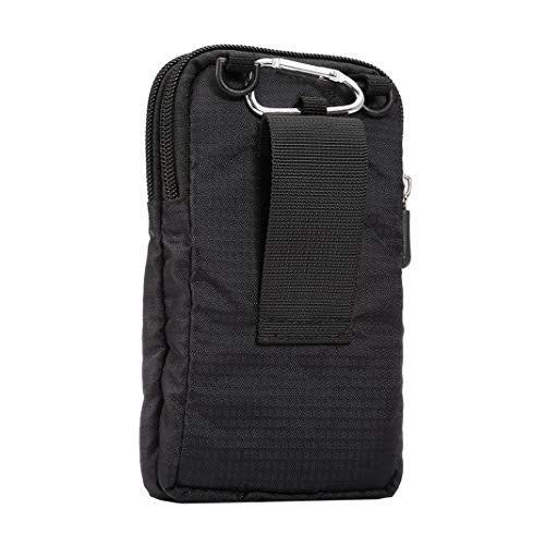 Small Crossbody Bag Cell Phone Purse Wallet, Cell Phone Holder for Waist Clip, 6.0 Sport Travel Messenger Bag Crossbody Purse with Shoulder Strap Zipper Belt Clip Holder with Locking Carabiner Hook