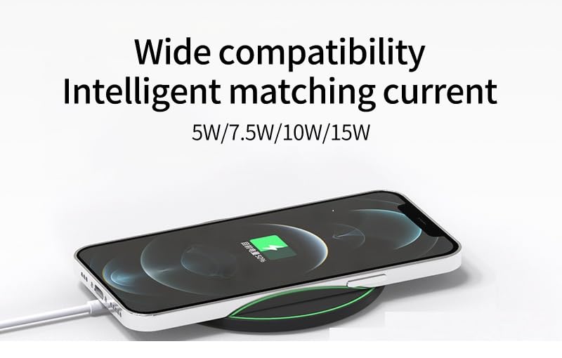 TRON Wireless Charger, TR2 Model, Fast Charging Pad, Black, Compatible with Smartphones, Universal Charging for Mobile Devices