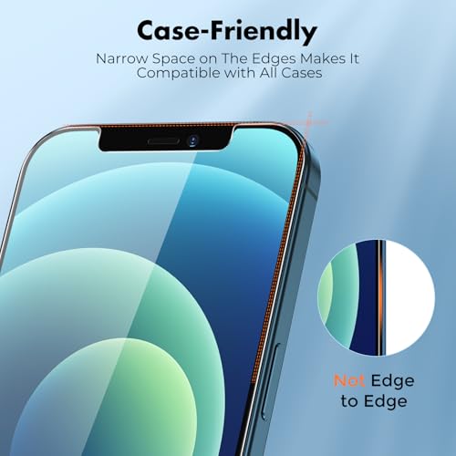 UNBREAKcable 3-Pack Screen Protector for iPhone 12/12 Pro Tempered Glass | Shatterproof, Easy Install, 9H Hardness, 99.99% HD Clear, Bubble-Free, Anti-Fingerprint, Scratch Resistant, Case Friendly - size: iPhone 12/12 Pro