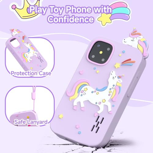 Kids Smart Phone Toys for Girls Age 3-9, Touchscreen Dual Camera Kids Phone, Christmas Birthday Gifts for Age 3 4 5 6 7 8 9, Toddler Learning Play Toy with Music Player, 8G Card - color: Rice White