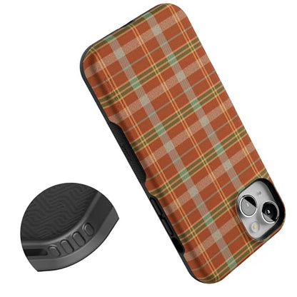 Casely iPhone 14 Plus Case | Spiced Chai | Fall Plaid | Bold Protective Design | MagSafe Compatible Design - color: Spiced Chai | Fall Plaid, size: Iphone 14 Plus
