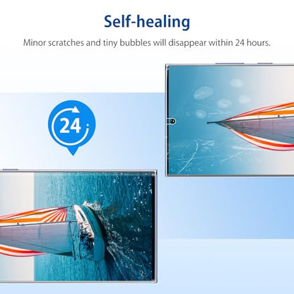 for Samsung Galaxy S23 Ultra Privacy Screen Protector w/Guide, Anti-Spy Flexible TPU Film for S23 Ultra [2 Packs], Support Fingerprint Unlock, Positioning Tool, Full Coverage, Case Friendly, Self-healing - size: Samsung Galaxy S23 Ultra
