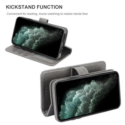 Bocasal Detachable Wallet Case Card Holder for iPhone 11 Pro Max Grey - color: Gray