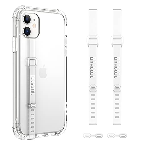 Dracool 2 PCS Silicone Phone Strap Cell Phone Grip Loop Elastic Stretching Band Hand Finger Holder Secure Slim Universal for Galaxy & iPhone Case Most Smart Phone Cases - Transparent - color: Transparent