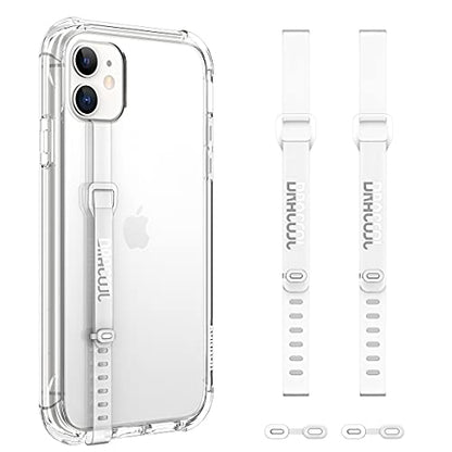 Dracool 2 PCS Silicone Phone Strap Cell Phone Grip Loop Elastic Stretching Band Hand Finger Holder Secure Slim Universal for Galaxy & iPhone Case Most Smart Phone Cases - Transparent - color: Transparent