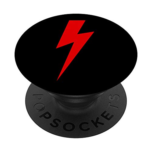 Red Lightning Bolt PopSockets PopGrip: Swappable Grip for Phones & Tablets