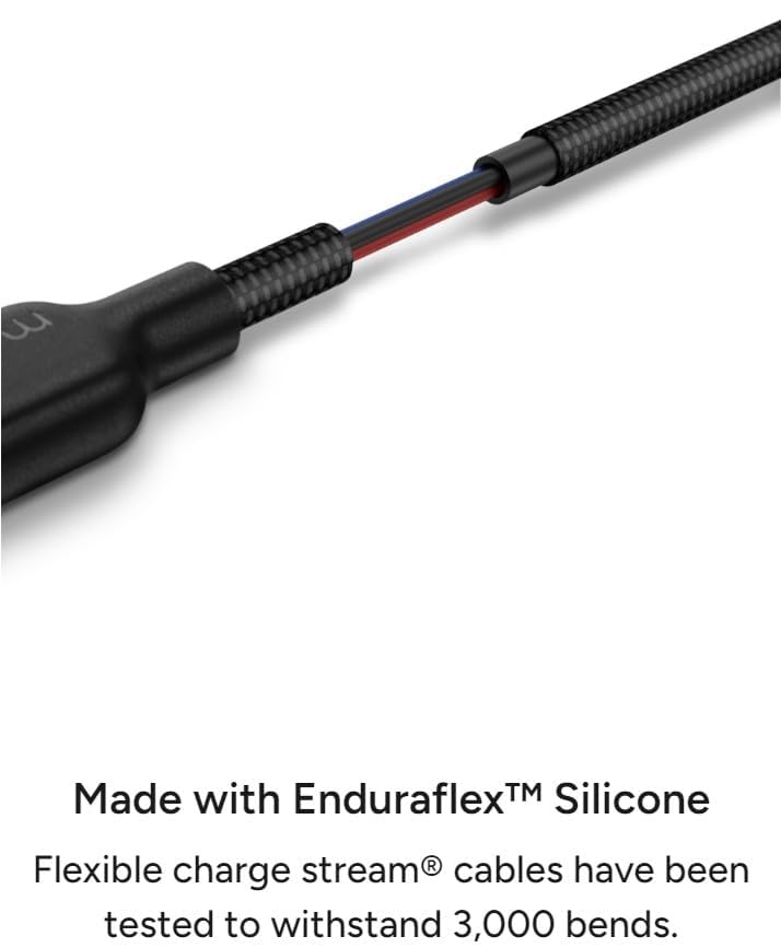mophie Charge Stream USB-C to USB-C 1m/3ft Cable - 60W Power Delivery - size: 3 feet, style: USB-C to USB-C