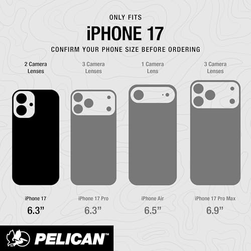 Pelican Protector iPhone 17 Case with Camera Stand - Clear | Rugged MagSafe Phone Case with 16ft Military-Grade Drop Protection - Heavy Duty Magnetic Phone Cover for iPhone 17 - color: Clear - Stand, style: iPhone 17