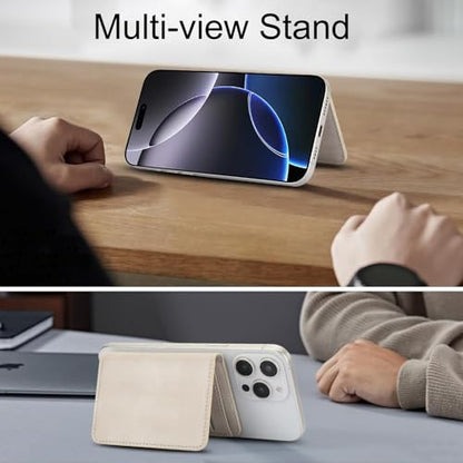 HAII for MagSafe Card Wallet Bag compatible with MagSafe Invisible Ultra-Thin Lightweight Kickstand Magnetic Mobile Wallet Man Woman, 4 Card Slots + 1 Cash Bag. (White, Buckle Wallet) - color: White, size: 4 Card Slots + 1 Cash Bag - Buckle Wallet