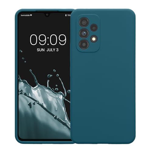 kwmobile Case Compatible with Samsung Galaxy A53 5G Case - Slim TPU Silicone Phone Cover - Soft Touch Finish - Teal Matte - color: teal matte, size: Galaxy A53 5G
