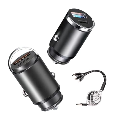 USB C Car Charger, Dual Port 100W car Power Adapter PD/QC Fast Charging Cigarette Lighter, for iPhone 16/15/14/13/12/11/Pro Max, iPad, Samsung Galaxy S25, S24/S23/S22/S21, Pixel, Android