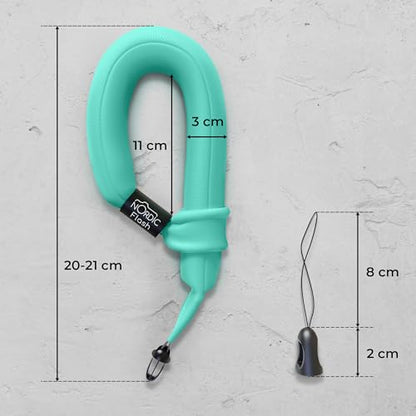 Waterproof Phone & Camera Float Wrist Strap for Underwater | Waterproof Float Strap Compatible with GoPro Hero 13, Insta360 X4, DJI Action 5 Pro, iPhone, OM System TG-7 & Kodak WPZ2 - color: Turquoise Splash