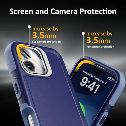 Follaroma Magnetic for iPhone 17 Case with Camera Stand, Blue-Purple, 6.3" | Built-in Glass Camera Cover,Compatible with MagSafe,Heavy Duty Shockproof Protective,Military-Grade Anti-DropDual Layer Cover - color: Blue-Purple, size: iPhone 17 6.3''