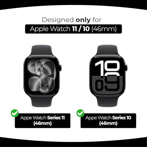 ArmorSuit 6 Pack Screen Protector for Apple Watch Series 11 46mm, Series 10 (46mm) Dry-Shield Self-Repairing HD Clear TPU Film - Dry Installation - size: 46mm