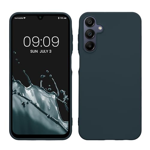kwmobile Case Compatible with Samsung Galaxy A15 5G Case - Soft Slim Protective TPU Silicone Cover - Dark Slate - color: Dark Slate, size: Galaxy A15 5G