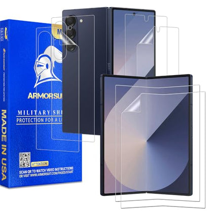 ArmorSuit 2+2 Pack Paper-Feel Texture Full Body Skin + Screen Protector for Samsung Galaxy Z Fold 6 MilitaryShield Paper-Feel Texture Matte Film - Made in the USA