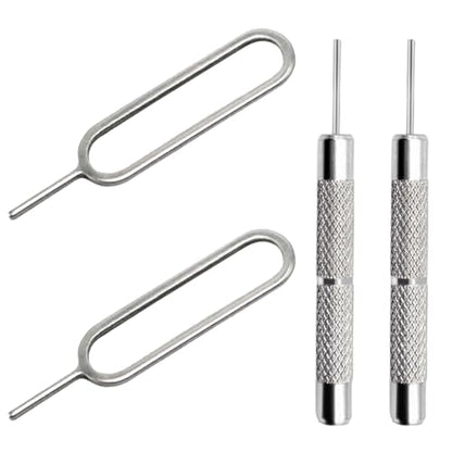 4 Pcs SIM Card Removal Opening Tool Tray Eject Pins Needle Opener Ejector Compatible with All iPhone Apple iPad HTC Samsung Galaxy Cell Phone Smartphone Watchchain Link Remover (Style A) - size: A