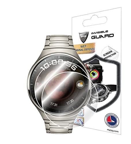 IPG Made for Huawei Watch Series Smartwatch Smart Watch Hydrogel Screen Protector (2 Units) Invisible HD Clear Film Anti Scratch Guard-Smooth/Self-Healing/Bubble Free (Watch 4 Pro) - size: Watch 4 Pro