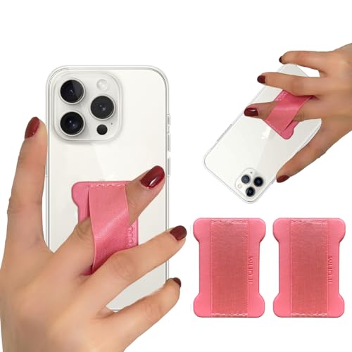 Universal Phone Grip for Smartphones - Phone Holder for Hand - Wireless Charging Compatible (Pink) - 2Pack - color: Pink