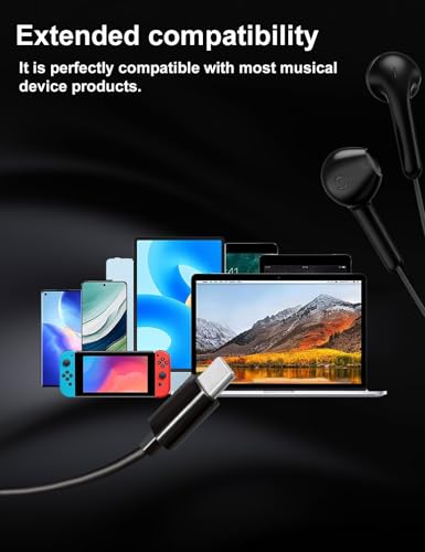MAS CARNEY USB C Earbuds Wired TH9,Type-C Headphone with Mic,USBC Earphones Compatible with iPhone 15 16 iPad, Samsung Galaxy S25 S24 A53,Google Pixel,Xiaomi Redmi,Huawei Honor,Oppo,Vivo,Pack of 2 - style: USB C Earphone