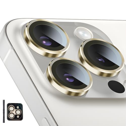 Camera Lens Protector for iPhone 14 Pro/14 Pro Max, Gold - color: Gold