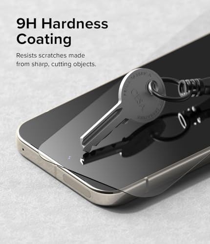 Ringke for Google Pixel 9 Pro XL Screen Protector [Easy Slide, 2 Pack] | Easy Installation with Alignment Tool, Case Friendly Premium 9H Hardness Tempered Glass - size: Pixel 9 Pro XL