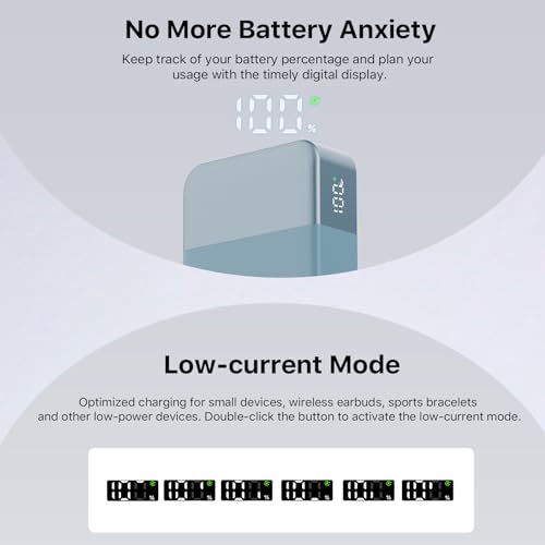 NOBIS 65W 20000mAh Portable Charger Power Bank Fast Charging - color: Blue