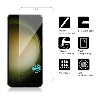 4 Pack Glass Screen Protector Compatible for Samsung Galaxy S23 / SM-S911u [9H Hardness]-HD Screen Tempered Glass, Scratch Resistant,Easy Install [Case Friendly] - size: Galaxy S23