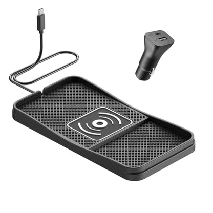 Wireless car Charger Charging pad 15W Fast Wireless Phone Charger Non Slip FastCharger for car Cell Phone Cordless Charging mat Compatible with iPhone 16/15/14/13/12 Pro Max,Samsung S23 S22 S20(S13)