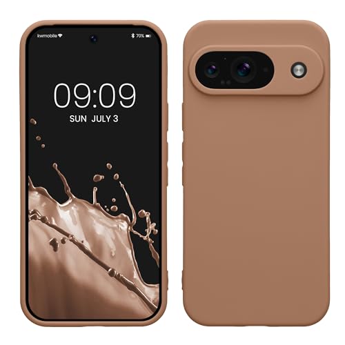kwmobile Case Compatible with Google Pixel 9 Case - Protective Slim TPU Phone Cover - Soft Matte Finish - Cappuccino - color: Cappuccino, size: Pixel 9