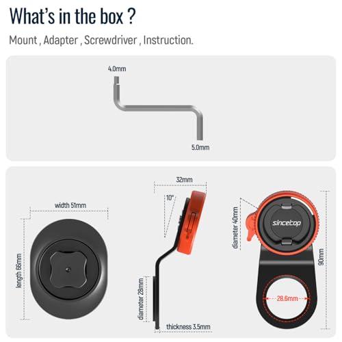 Bike Phone Mount,Mountain Bicycle Handlebar Cell Holder,Fit Round Stem Cap - color: 【1st Gen】Stem Mount-Orange