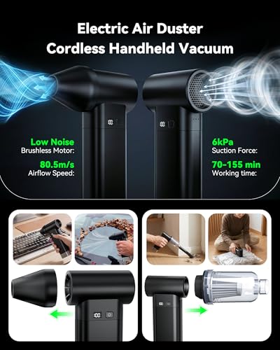 5‑in‑1 10,000mAh Rugged Power Bank with Fast Charge USB-C PD Includes Blowing & Suction Dual‑use for Car Emergency, Camping & Road Trips