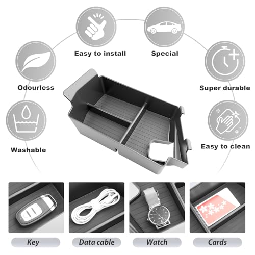 SKTU Upgrade for 2024-2027 Dodge Charger Center Console Organizer Durable - color: for 2024-2027 Charger Armrest