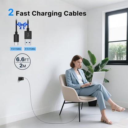 200W USB C Charger Block, Foldable 4-Port GaN5 Super Fast Charger USB C - color: Black, size: 1 Pack