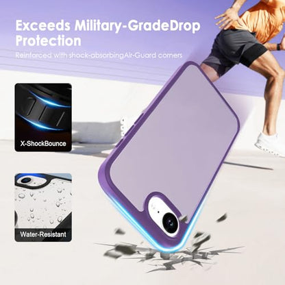 TENOC Phone Case Compatible with iPhone SE (2nd 2020 and 3rd 2022 Generation) & iPhone 7 & iPhone 8, Dark Purple Case Translucent Protective Bumper Matte Hard Back Cover for 4.7 Inch - color: Dark Purple, size: iPhone 7/8/SE