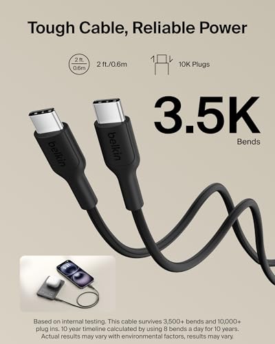 Belkin 5K 7.5W Ultra Slim Portable Power Bank, Supports MagSafe Accessories - color: Black