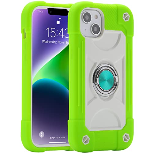 MARKILL Compatible with iPhone 14 Plus Case 6.7 Inch with 360 Degree Rotate Ring Stand, Military Grade Drop Protection Full Body Rugged Heavy Duty Protective Cover for iPhone 14 Plus - color: Guava, size: iPhone 14 Plus 6.7"