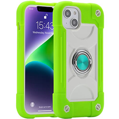 MARKILL Compatible with iPhone 14 Plus Case 6.7 Inch with 360 Degree Rotate Ring Stand, Military Grade Drop Protection Full Body Rugged Heavy Duty Protective Cover for iPhone 14 Plus - color: Guava, size: iPhone 14 Plus 6.7"