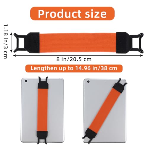 Ptwola Hand Strap Holder Universal Tablet Secure Grip Holder, Orange - color: Orange