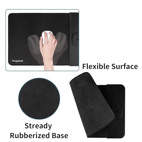 15W Wireless Charging Mouse Pad, 2 in 1 Desk Pad with Non-Slip Rubber Base, Fast Qi Wireless Charger for iPhone/Computers/Home Charging Devices, 12.8 * 8.5in Mouse Pad - Red - color: Red