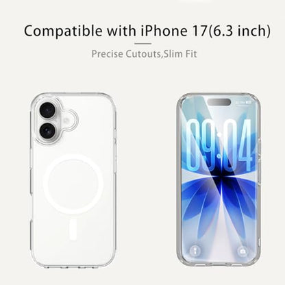 TOPF&B Magnetic Case Compatible with iPhone 17,Compatible with Magsafe,Anti-Yellowing Cover,Transparent Screen Protector,Clear Case for iPhone 17,Crystal Clear - size: iPhone 17 Magsafe Case