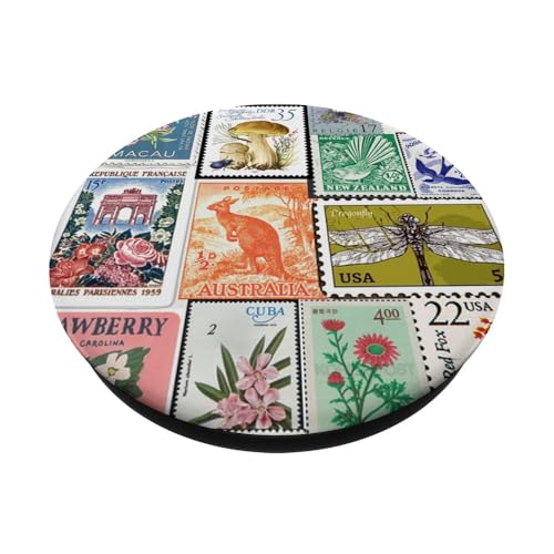 Scrapbook Trendy Collage Flowers PopSockets Standard PopGrip