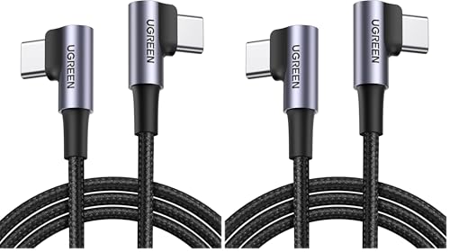 UGREEN Right Angle Cable, 60W USB C Fast Charging Cable 90 Degree Compatible with iPhone 17/17 Plus/17 Pro/16 MacBook Pro, iPad Pro, Galaxy S25/S25/S24, Pixel 9/8/7, 3.3FT (Pack of 2) - size: 3.3FT (Pack of 2)